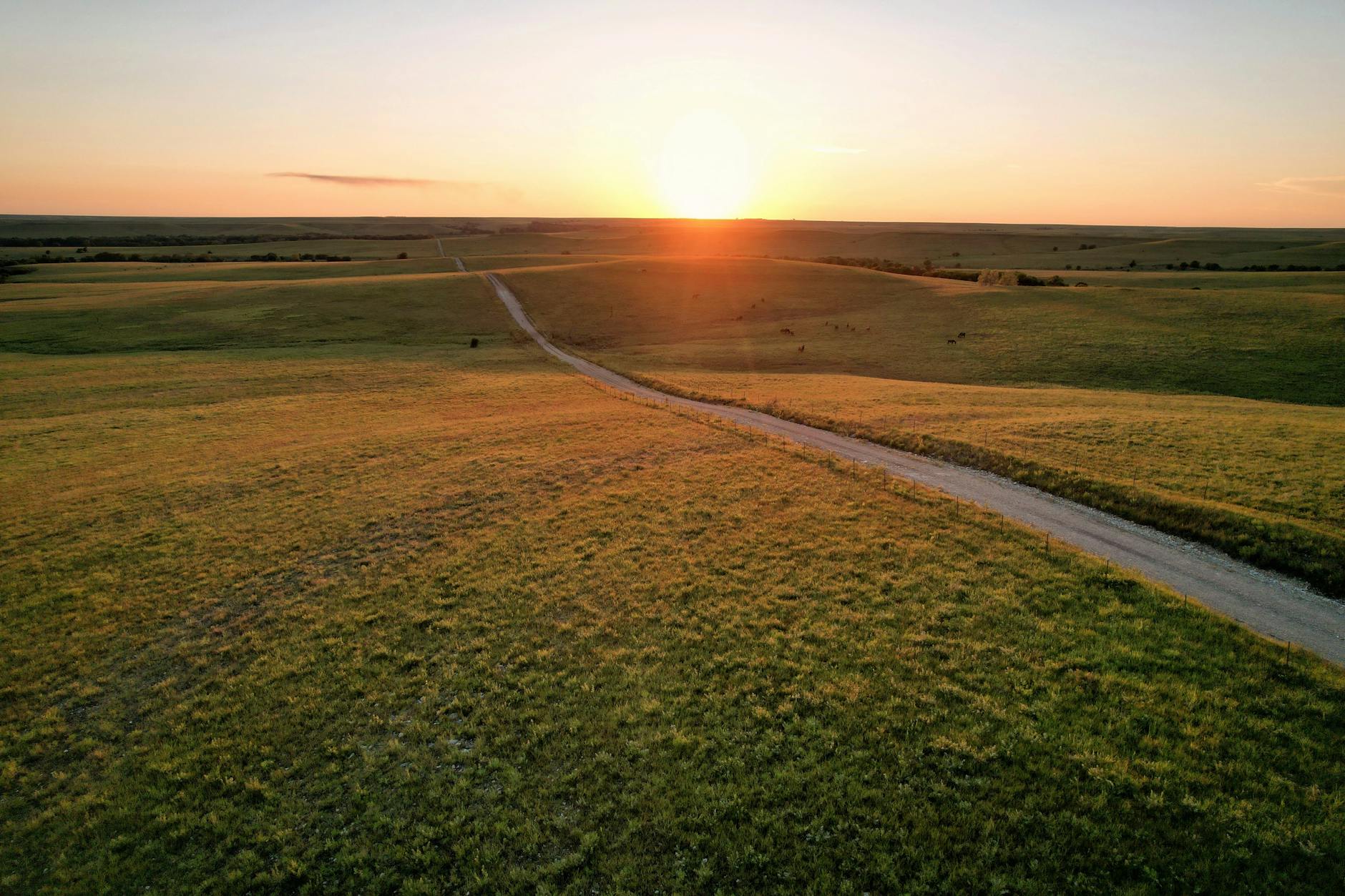 Kansas landscape from above